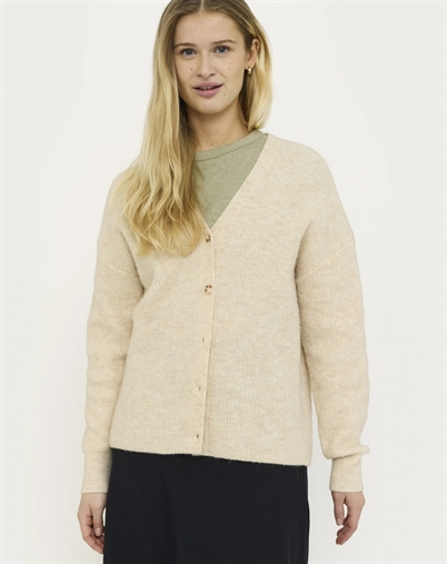 Soft Rebels - SRAlliy Strik Cardigan - Wood Ash Melange